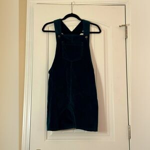 Boohoo Dark Teal Pinafore Dress